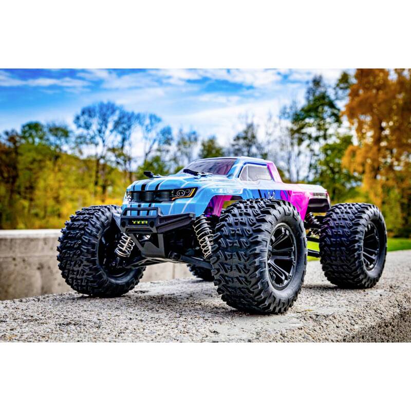 Absima Mini AMT Monster Truck 1:16 pink blau RTR 4WD Akku Lader 36 km/h - 4250650957704