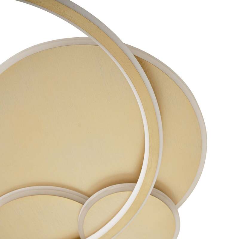 Lucande Deckenleuchte Deckenlampe LED gold Metall dimmbar Circulo 60 cm - 4255830903069