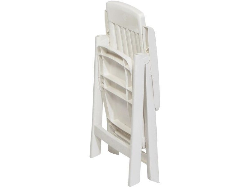 Sieger Klappsessel Palma Gartenstuhl Relaxsessel 4-fach verstellbar weiß - 4003348988142