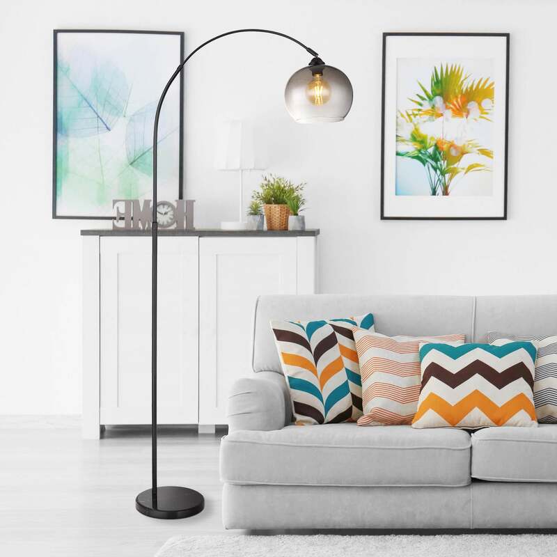 Globo Stehlampe Standlampe Newcastle Stehleuchte matt rauchgrau SIEHE TEXT/FOTO - 9007371454228