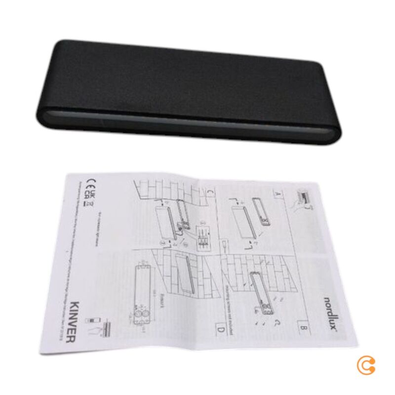 KINVER Wandleuchte LED schwarz Hängeleuchte Lampe Wandlampe dimmbar 80cm - 5704924004759