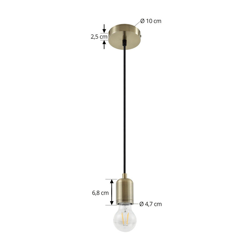 Lindby Pendelleuchte Hängeleuchte Hattie messing Aluminium E27 LED Wohnzimmer - 4251911797442