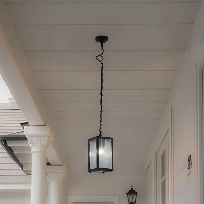 Lindby Bolgar Outdoor Pendant Light, Black, Metal, Glass - 4251911798302