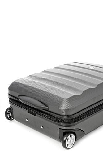 Aerolite Hartschalenkoffer 55x40x20cm Reisekoffer Handgepäck TSA Schloss schwarz - 5038230135075