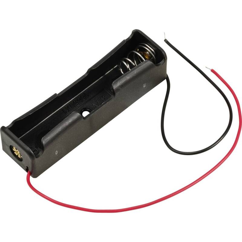 TRU COMPONENTS TC-13220688 Batteriehalter 1x 18650 Kabel 100 STÜCK - 4064161339511