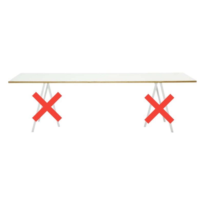 Hay Loop Stand Tisch Esszimmertisch Wohnzimmertisch Küchentisch Tisch 250 weiß - 4250298718811