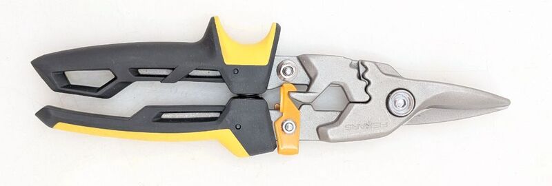 Fiskars Blechschere PowerGear Schere Schneidwerkzeug ergonomisch schwarz bis - 6411501701251