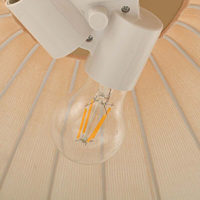 Lindby Hängeleuchte Pendelleuchte Helin Deckenlampe beige Textil 3 x E27 Ø 70 cm - 4255830905117