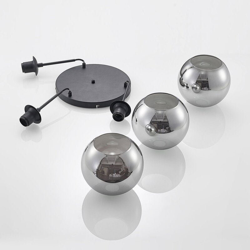 Lindby Jurian Pendelleuchte Hängelampe Deckenlampe Lampe Licht 3-flg E27 schw942 - 4251911727869