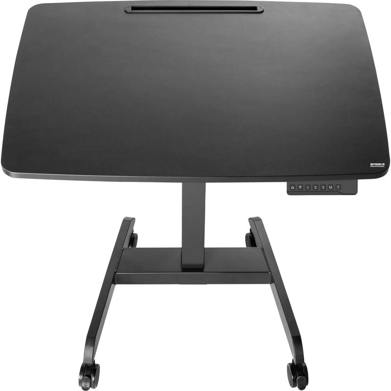 SpeaKa Professional Stehtisch höhenverstellbar 78-128cm schwarz 80x60cm stabil - 4064161199115