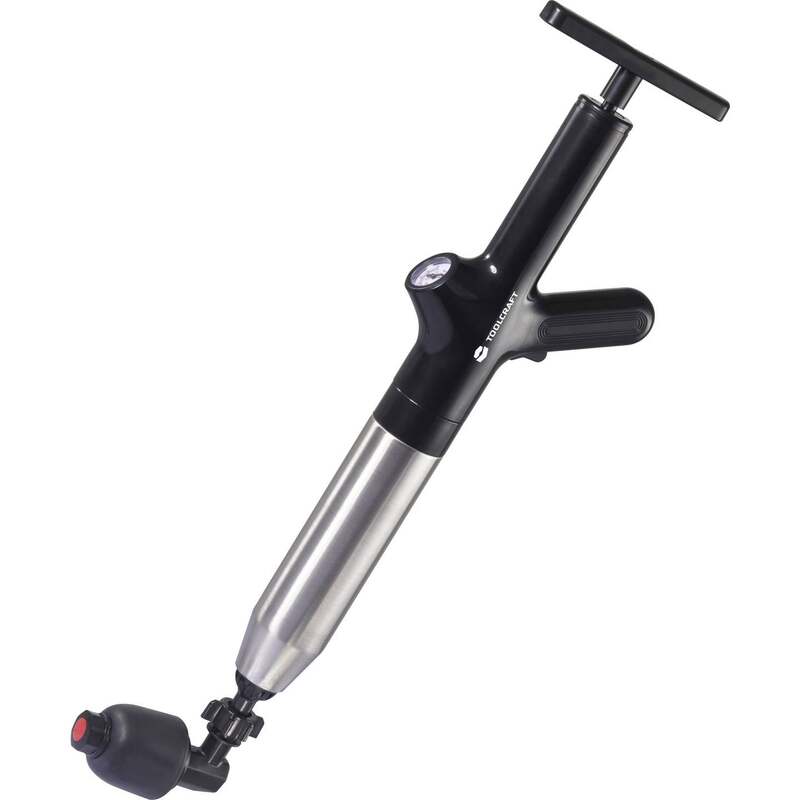 Toolcraft Toiletten-Pümpel Hand-Rohrreinigungsgerät Edelstahl rostfrei 34x8x27cm - 4064161474069