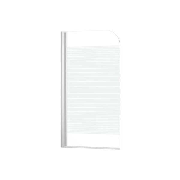 form and style Duschabtrennung Badewannenaufsatz Wand ABETO Glas Streifen weiß - 2007004936494