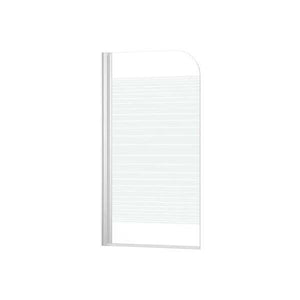 B-Ware form and style Duschabtrennung Badewannenaufsatz Wand ABETO Glas Streifen weiß