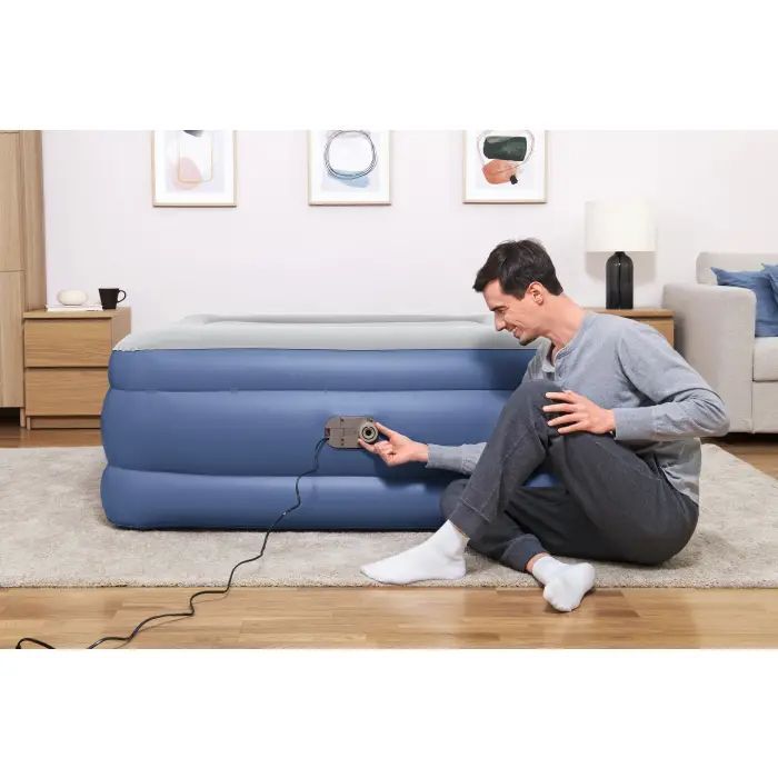 61cm Bestway Air Mattress Queen Inflatable Bed Airbed Blue - 06941607329771