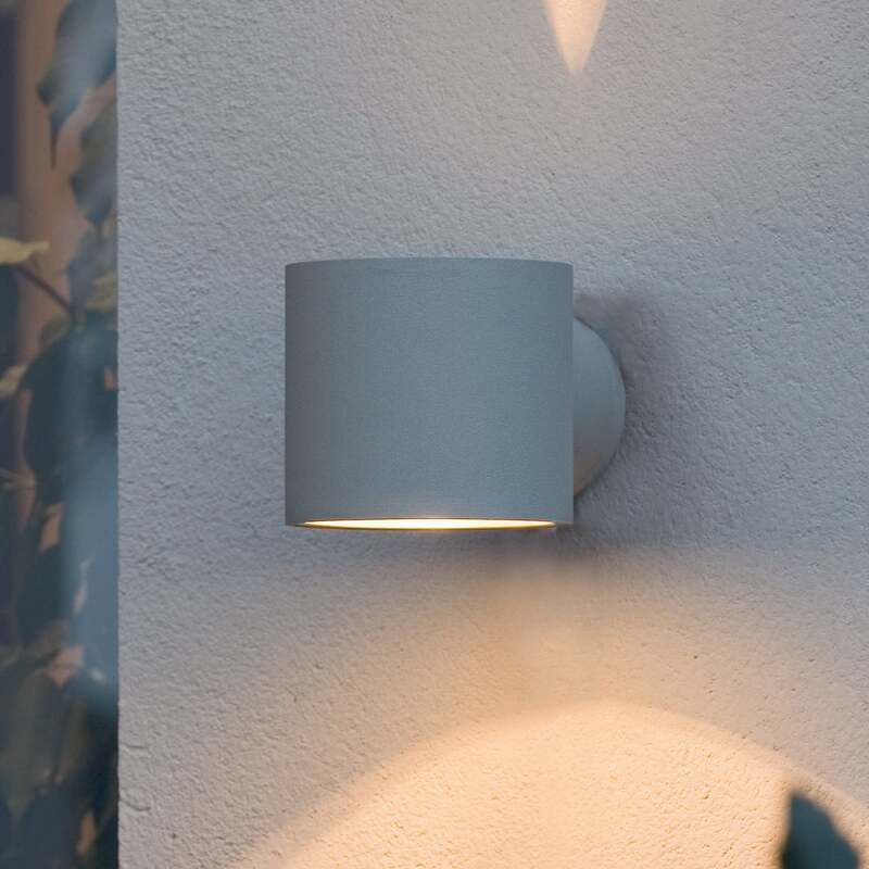 Konstsmide Außenwandleuchte Modena Round grau Gartenlampe Leuchte IP44 25W - 7318307342307