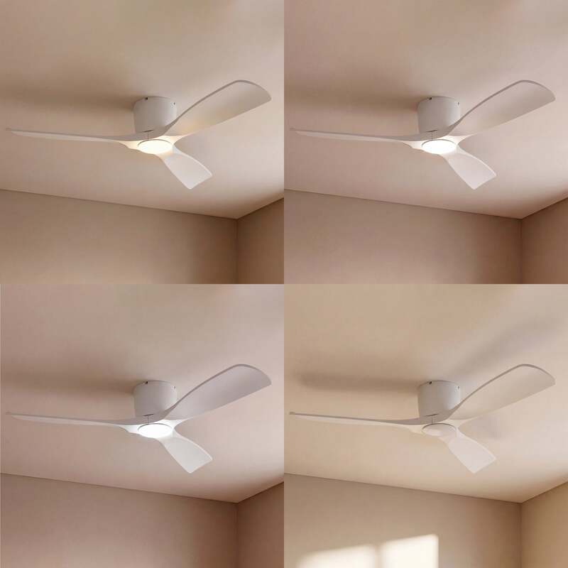 Deckenventilator Ventilator Lampe LED Smart Lucande Moneno weiß WLAN Tuya App - 4251911780055