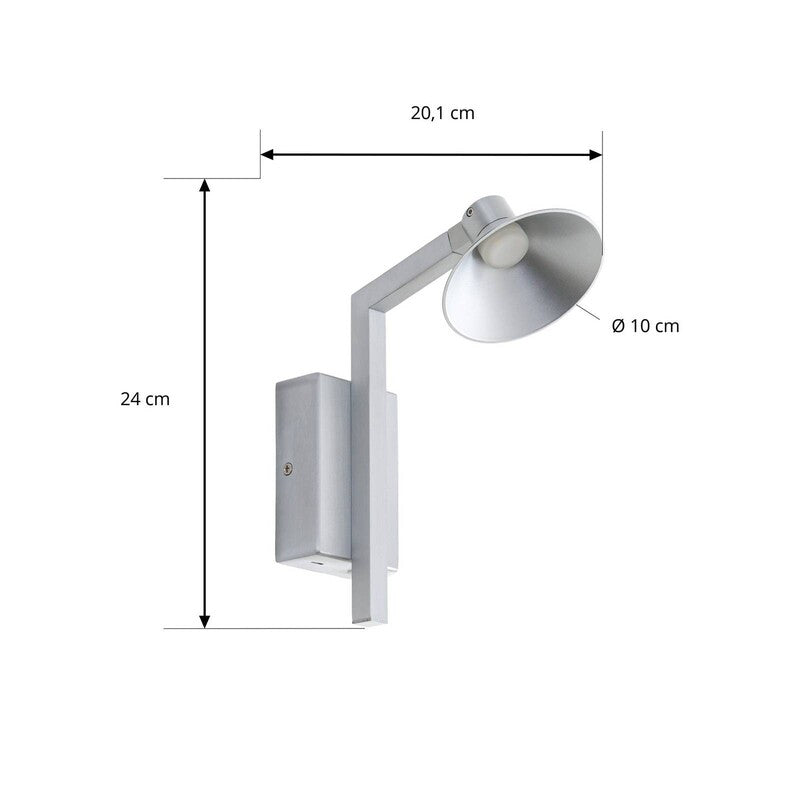 Lucande Steve LED Wall Light, Aluminium, 24 Cm, USB, Dimmable - 4255830905148