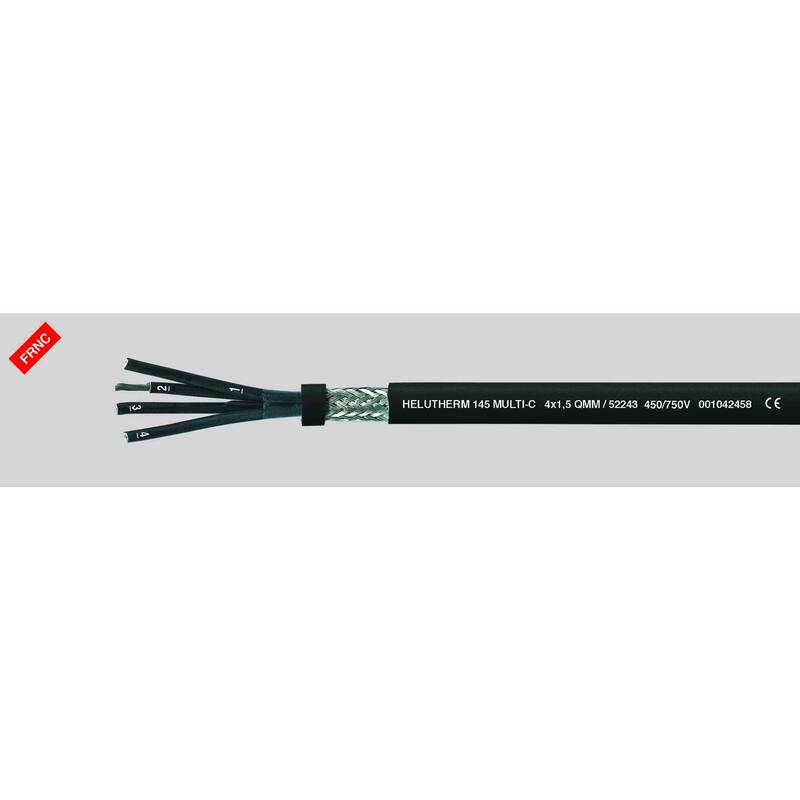 Helukabel HELUTHERM 145 MultiC Hochtemperaturleitung 3 x 0.50 mm² Schwarz - 2050005623962