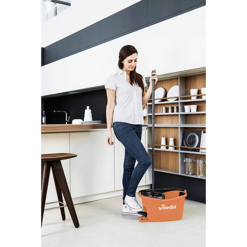 Vileda Turbo EasyWring & Clean Box Living Coral Bodenwischer Wischmopp Eimer - 4023103227460