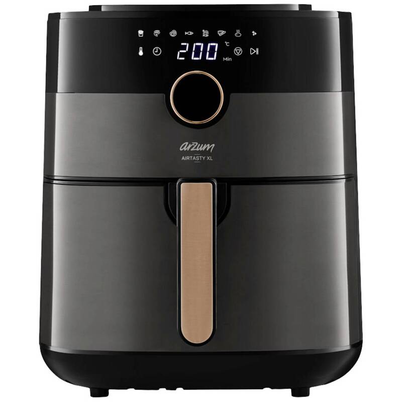 Arzum Heißluftfritteuse 6l Airfryer Fritteuse Timerfunktion Kupfer Schwarz 1750W - 8693184915943