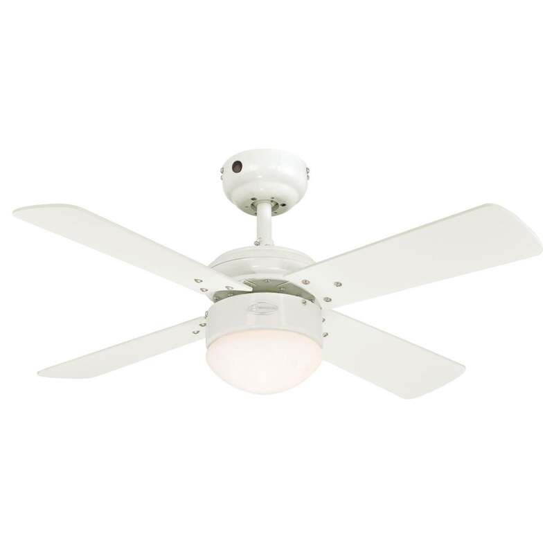 Westinghouse Deckenventilator Colosseum mit LED weiß ahorn 90cm Fernbedienung - 4895105608895