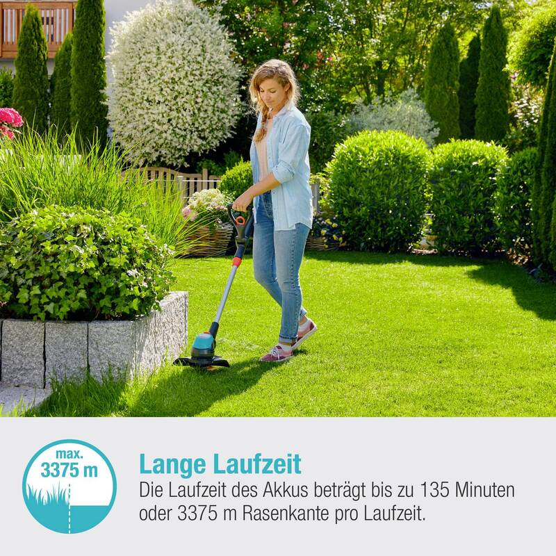 Gardena Akku-Trimmer EasyCut 23/18 V P4A Gartengerät mit Pflanzenschutzbügel 78 - 4078500054218