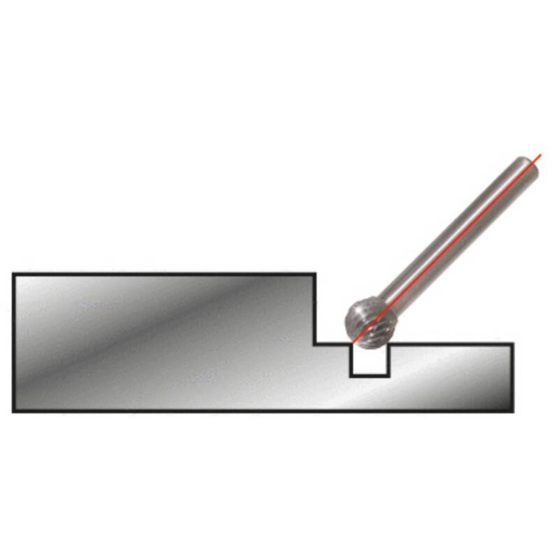 KS Tools Frässtift Hartmetall Ø6mm Länge 54mm Entgraten Kanten brechen 1 Stück - 4042146257166