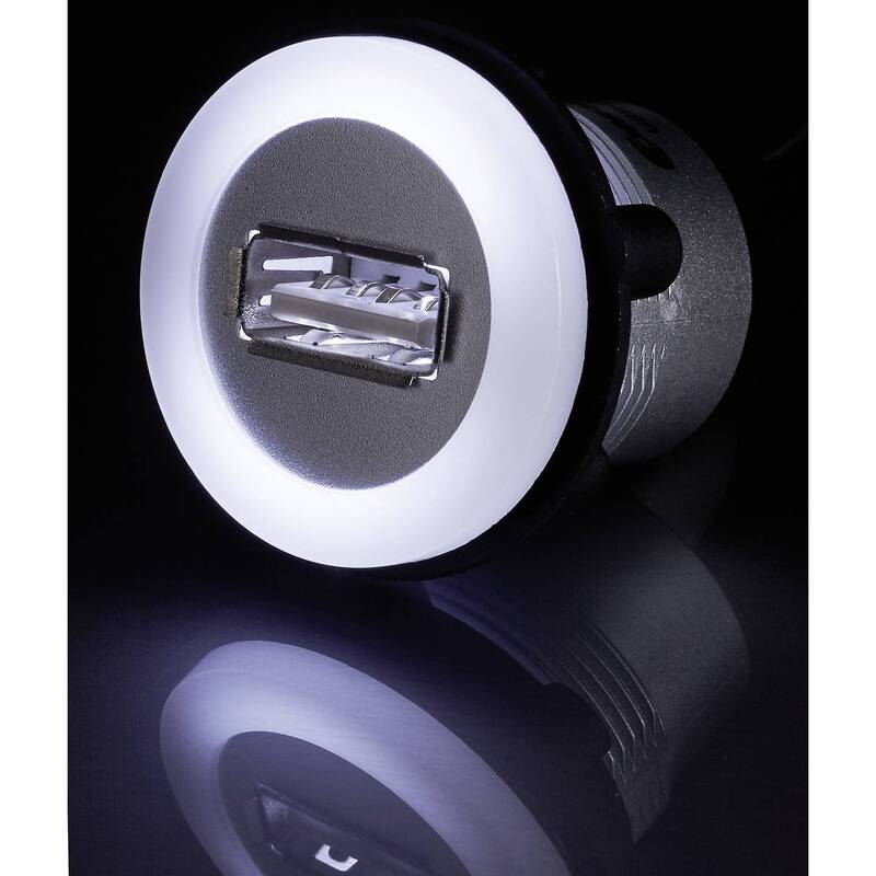 TRU COMPONENTS USB A Kabel Verbindungskabel Adapter Beleuchtung Schwarz 1,5 m - 4016139086453