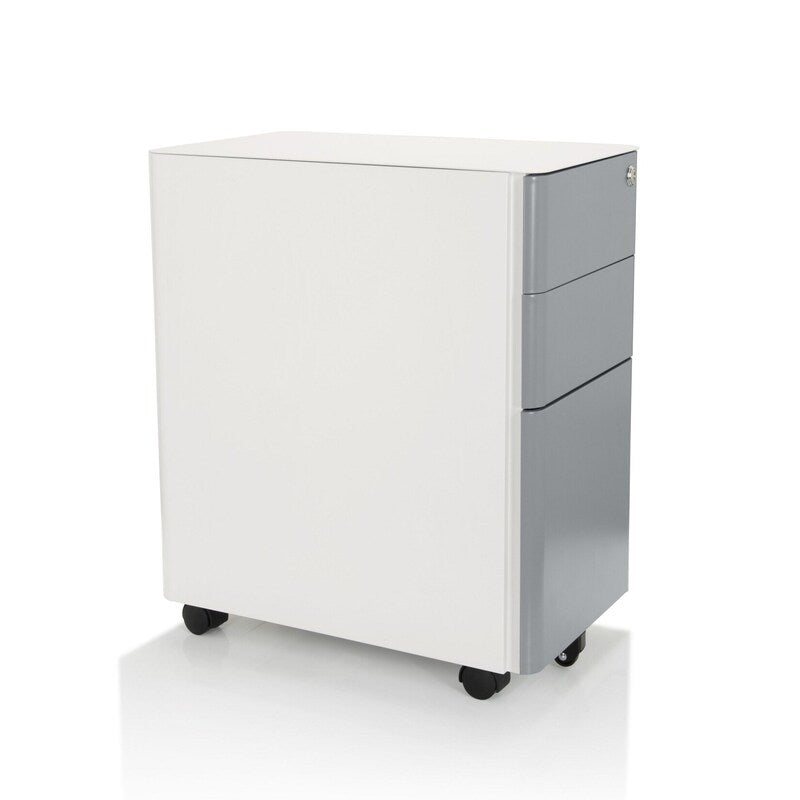 hjh OFFICE Rollcontainer Container Schublade Metall weiß grau Hängeregistratur - 4064323002239