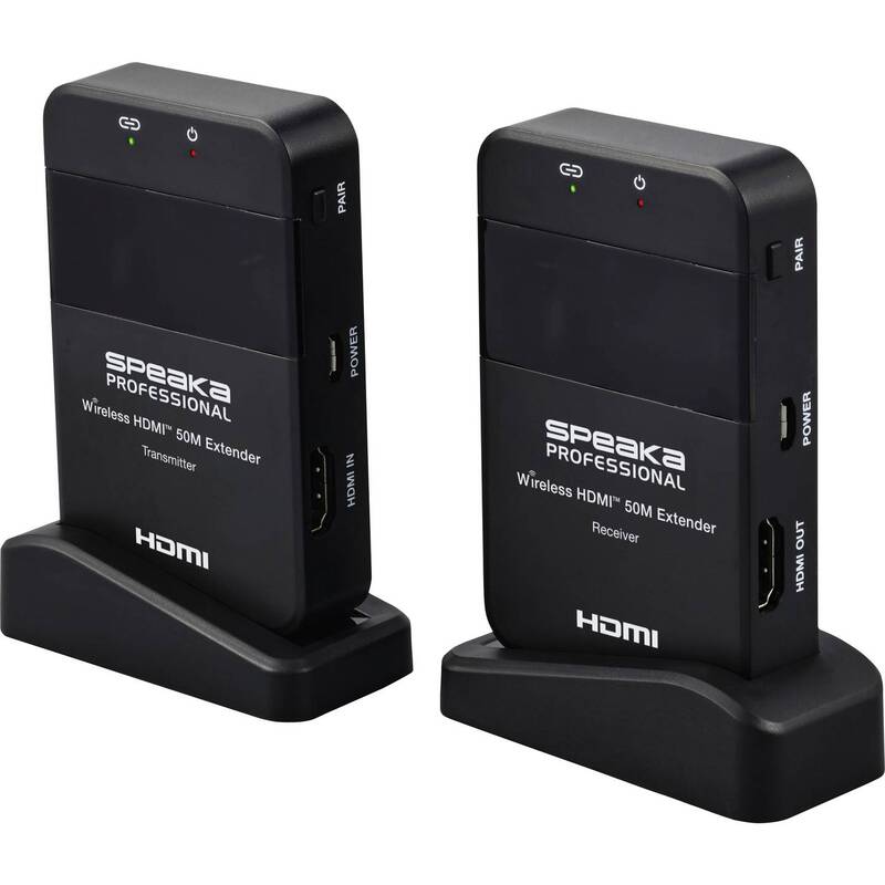 SpeaKa Professional HDMI Funkübertragung 50m 5GHz 1920x1080 schwarz Set - 4064161328041
