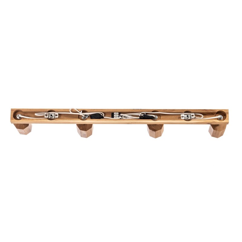 Envostar Peach Puff Deckenspot Holz Oktagon 4-flg. handgefertigt 148cm - 4251911783322