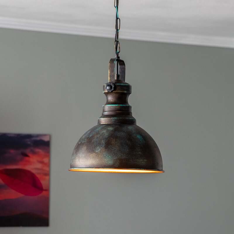 Hängelampe Saglam 3710 LED Hängeleuchte dimmbar gold patiniert Ø31cm antik - 8681875467840