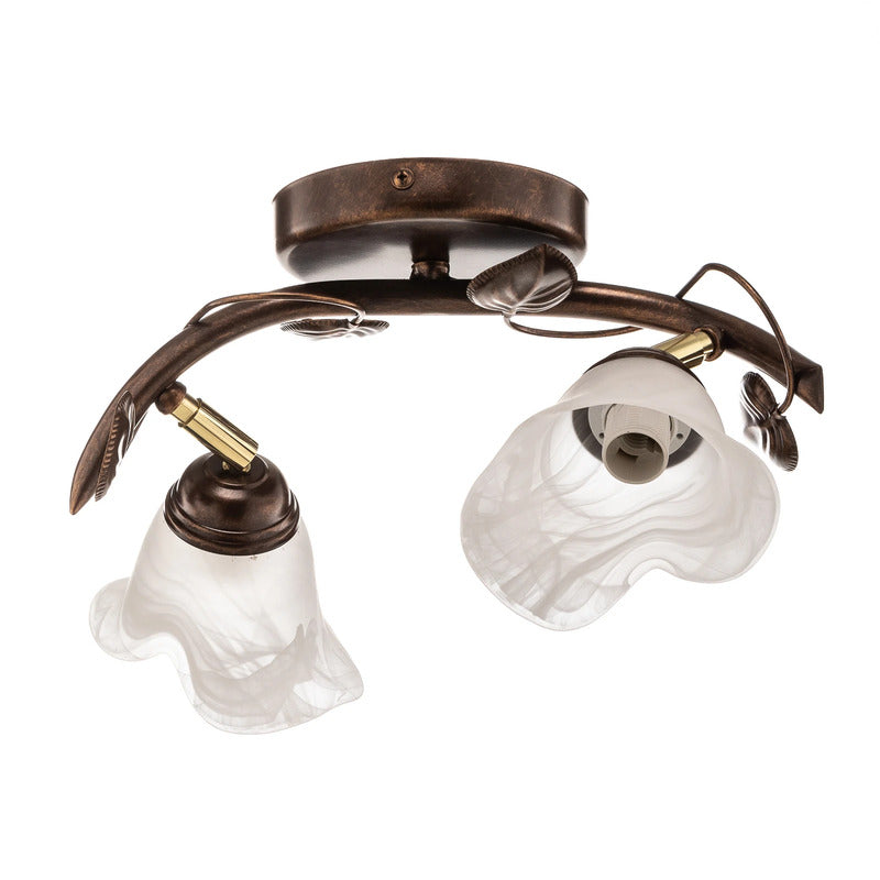 Siena Deckenleuchte Florentinerlampe Lampe braun weiß Stahl Glas SIEHE TEXT/FOTO - 6118188