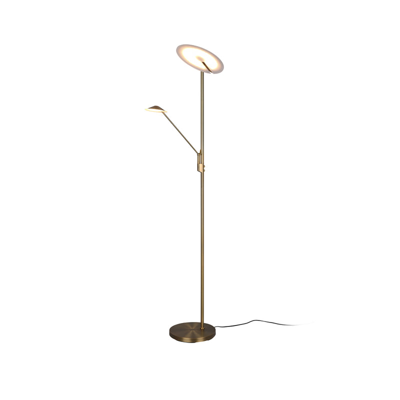 Trio Lighting Stehleuchte Leselampe LED Brantford altmessing Zusatzbeleuchtung - 4017807525243