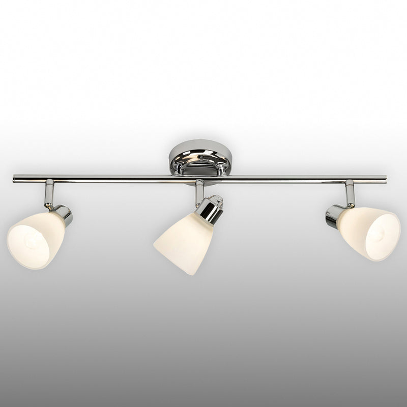 Brilliant Deckenlampe Kensington LED Leuchte dimmbar chrom weiß 3-flammig IP44 - 4004353254284