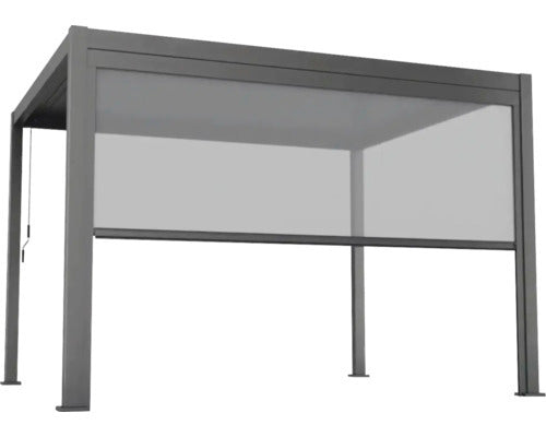 Pergola Set 3x4 Lamellendach mit Beschattung für Garten Anthrazit - 4306517630676