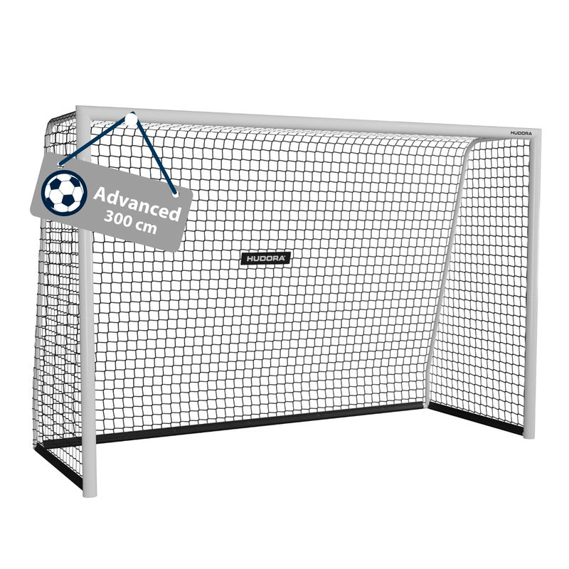 HUDORA Fußballtor Torwand Fußballtür Advanced 300 Weiß Garten Training Netz - 4005998769591