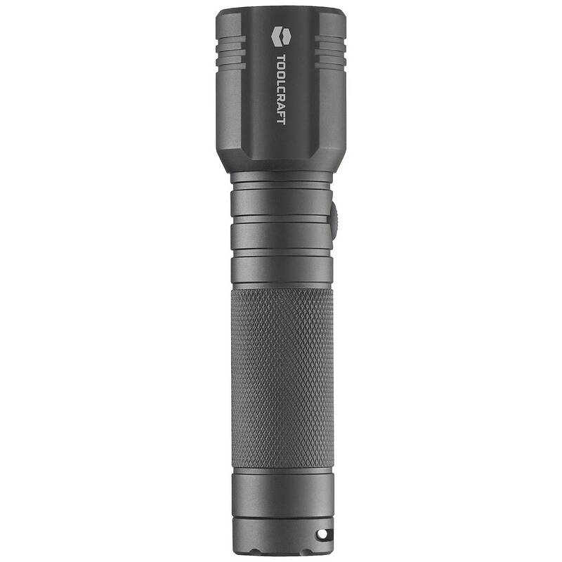 TOOLCRAFT Taschenlampe 300 LM Aluminium schwarz IP54 mit Zoomfunktion - 4064161225104
