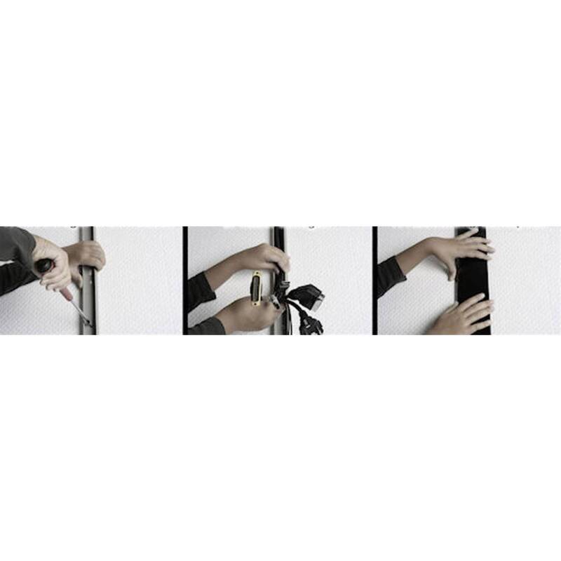 Alunovo Kabelkanal Kabelschacht Aluminium Silber matt eloxiert EasyClip 700x80mm - 4260098651584
