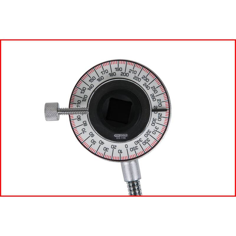 KS Tools Drehwinkelmessscheibe 1/2" Magnet Werkzeug 0-360° 63mm 480mm 170g - 4042146285305