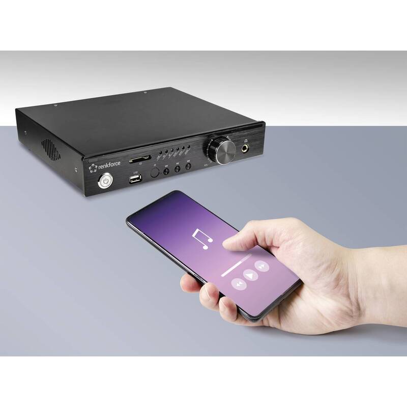 Renkforce RF-WAM-300 Stereo-Verstärker Amplifier 2 x 50 W Schwarz Bluetooth USB - 4064161201597
