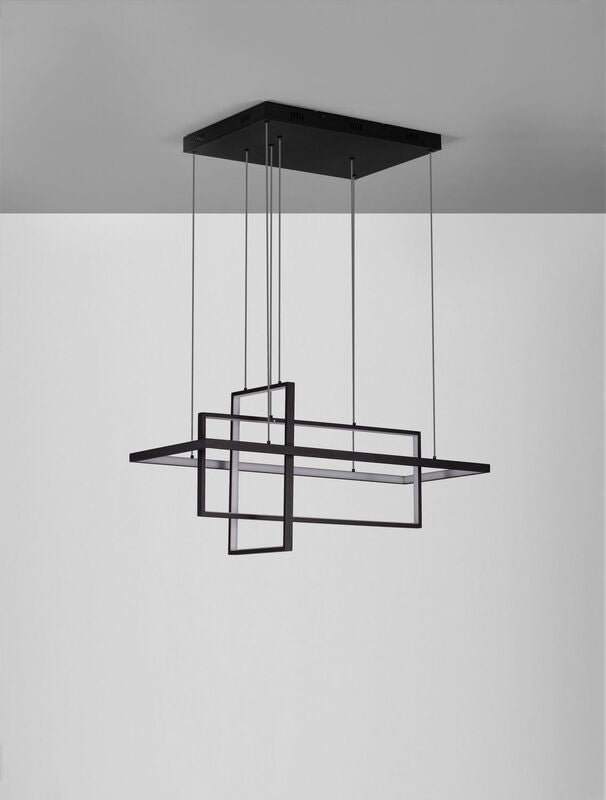 Nova Luce Pendelleuchte CLEA Hängeleuchte Schwarz LED CCT SIEHE TEXT - 5212017444752