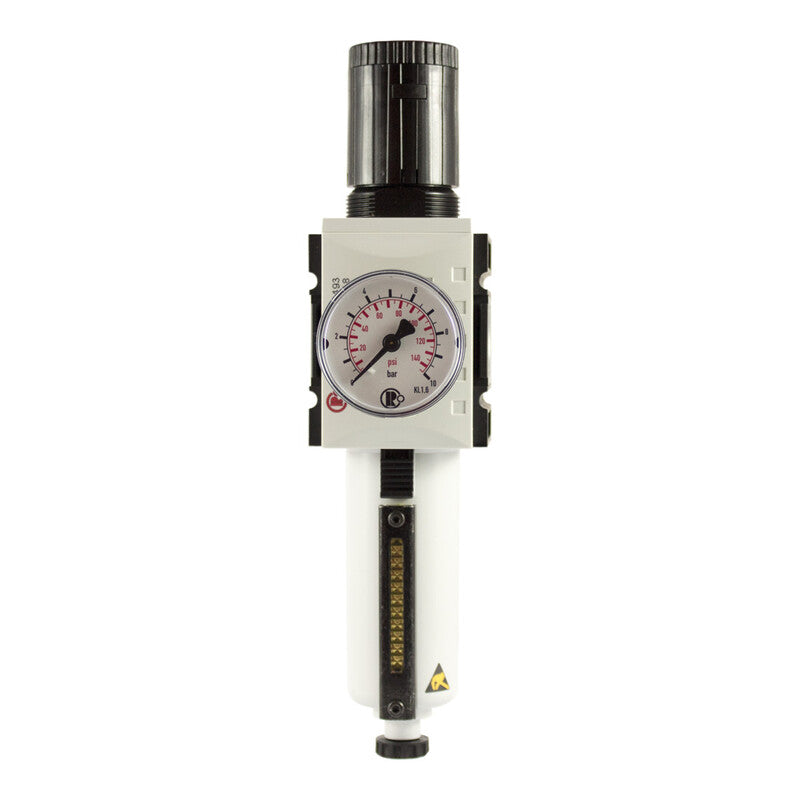 Riegler Filterregler FUTURA Druckluftregler 2500l/min 0,5-16bar Metallbehälter - 4047322595889