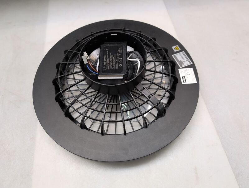 Brilliant Salerno LED Deckenleuchte 49cm mit Ventilator dimmbar Schwarz - 4004353435881