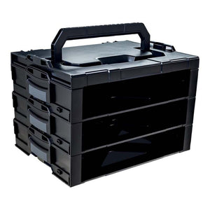 B-Ware BS SYSTEMS Sortimentskastentresor i-BOXX Rack 3er Block ABS schwarz Koffer Kiste