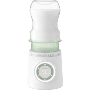 B-Ware Momcozy Milchflaschenwärmer tragbar 80W Temperaturregelung Grün Weiß Transparent
