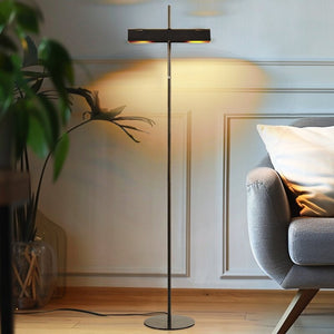 B-Ware Lucande Stehleuchte Nysira Stehlampe Standleuchte LED grau metallic zweiflammig