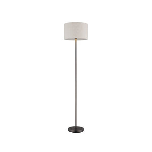 B-Ware Globo Stehleuchte Standlampe Thea Leuchte creme/schwarz Leinen Metall H160cm
