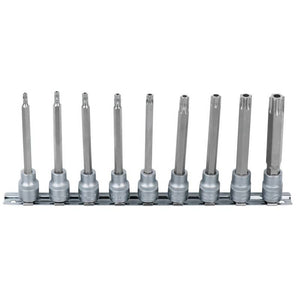 B-Ware KS Tools Stecknuss Set Nuss Torx mit Stirnlochbohrung 3/8" 9tlg Aufsteckschiene