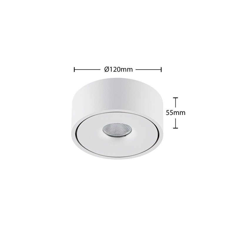 Arcchio Deckenlampe LED Leuchte Rotari dimmbar warmweiß Ø12cm Aluminium weiß - 4251096578805